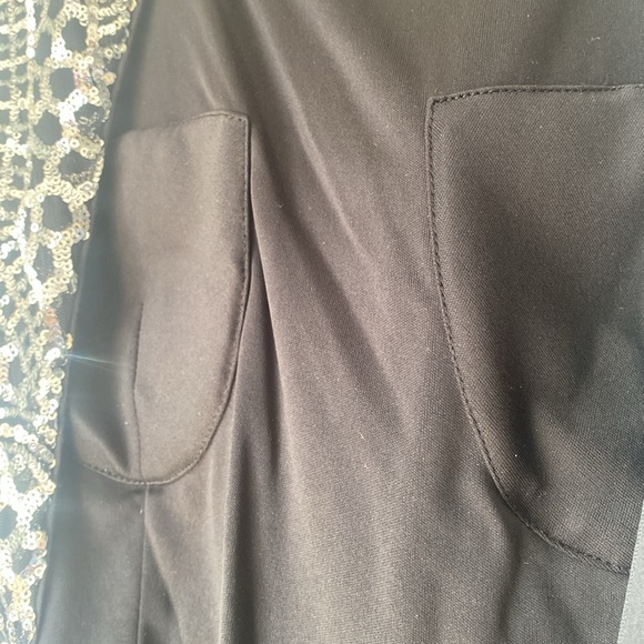 Calvin Klein NWT Exquisite SILVER Sequin Mermaid Ball Gown Dress 4 sparkle bling - Picture 8 of 13